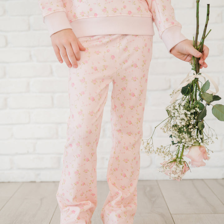 Pink Rose Flare Legging