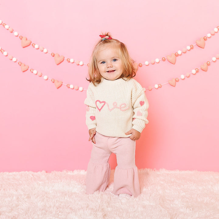 Ditsy Love Valentine's Day Knit Sweater