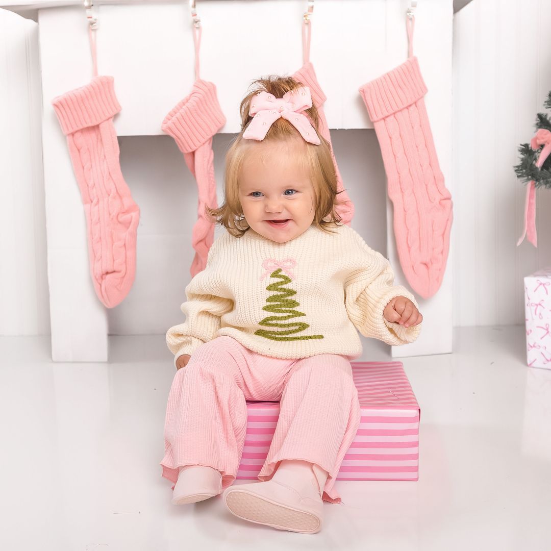 Coquette Christmas Tree Knit Sweater