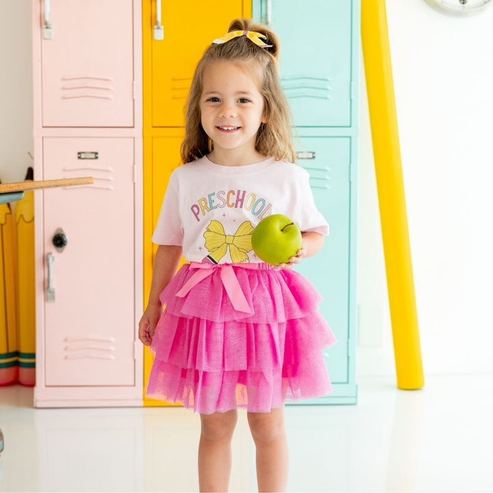 Preschool Pencil Bow Short Sleeve T-Shirt - Ballet