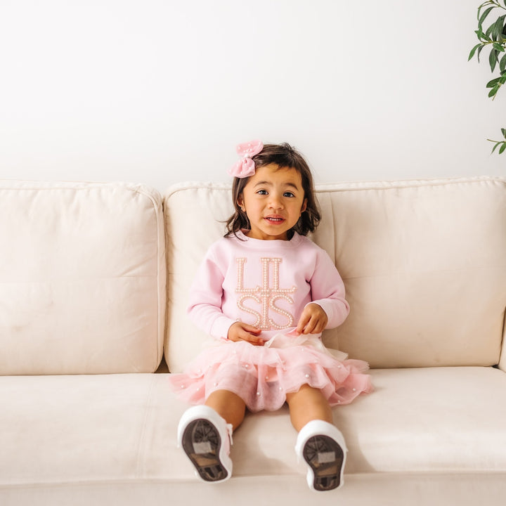 Lil Sis Pearl Patch Sweatshirt - Ballet