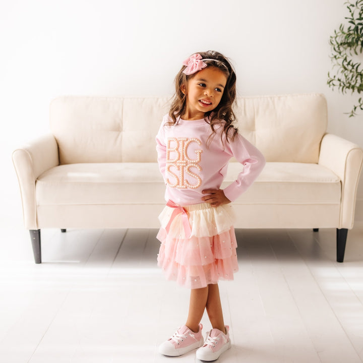 Big Sis Pearl Patch Sweatshirt - Ballet