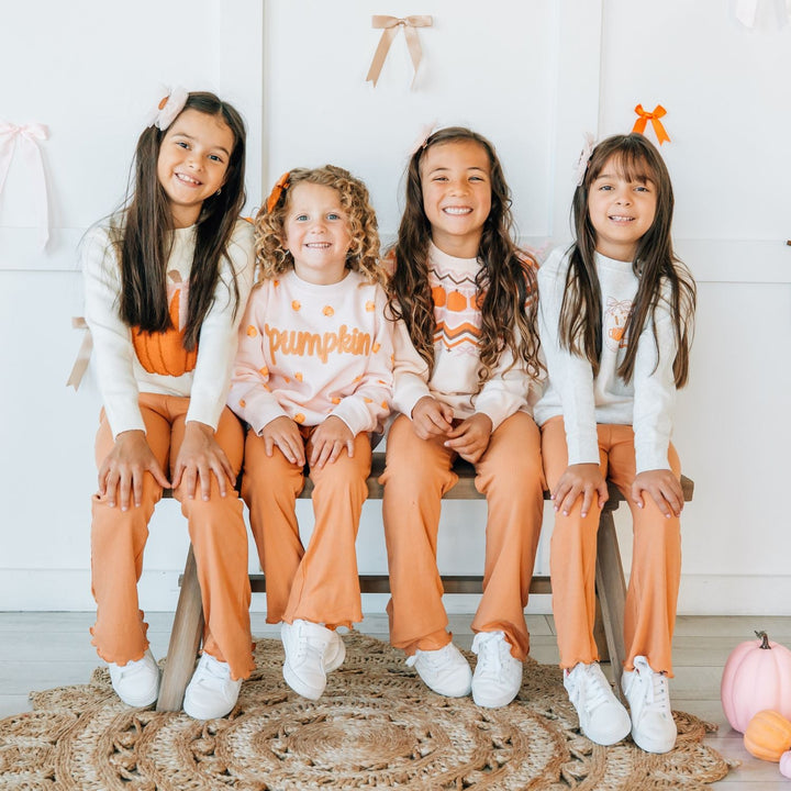 Pumpkin Tulle Bow Clip