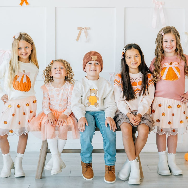 Pumpkin Tulle Bow Headband