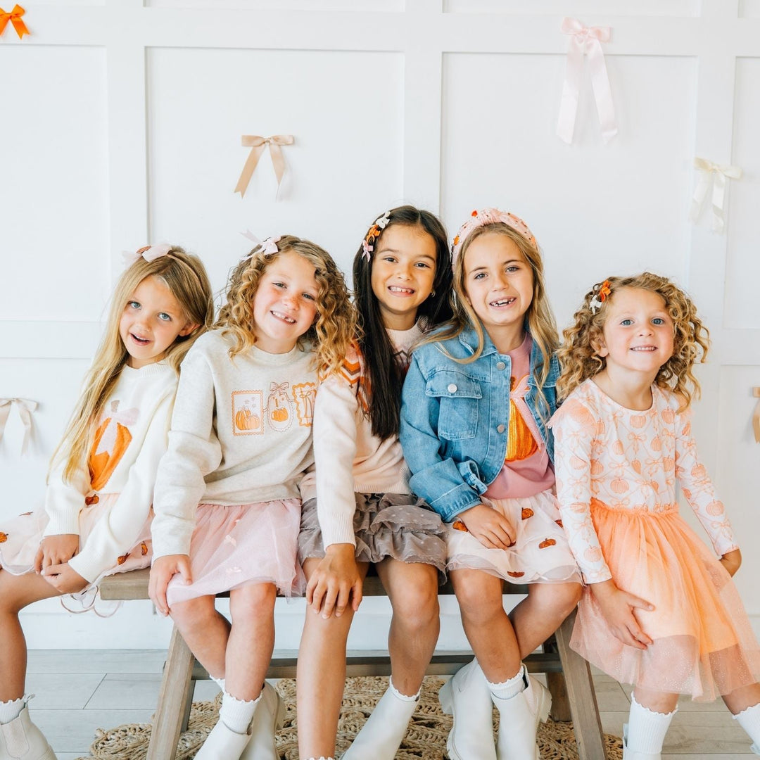 Pumpkin Tulle Bow Headband