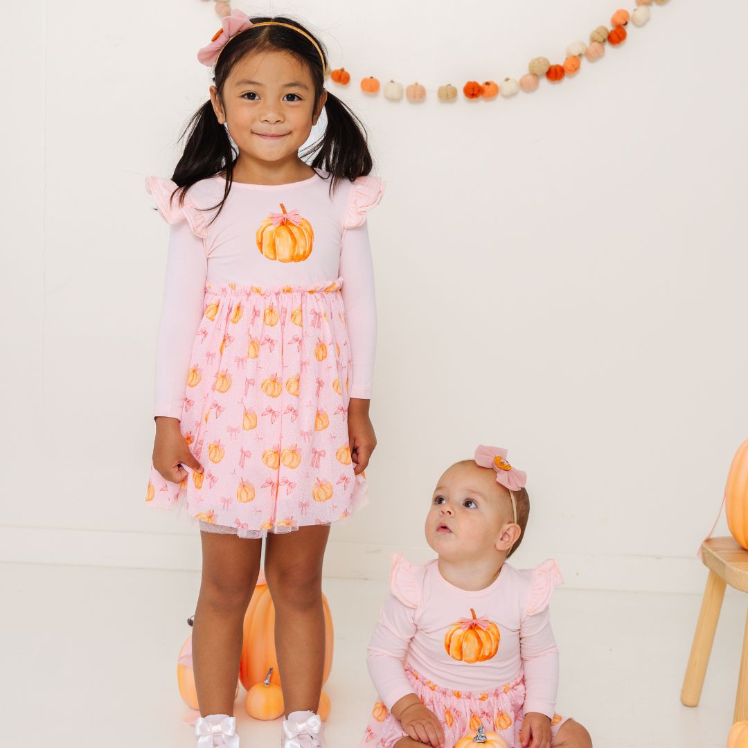 Pumpkin Tulle Bow Baby Headband