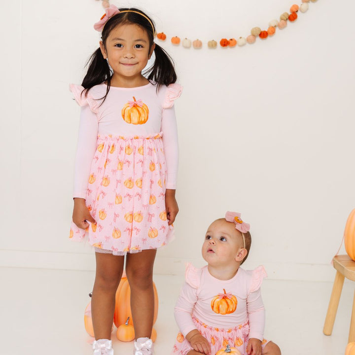 Pumpkin Tulle Bow Headband