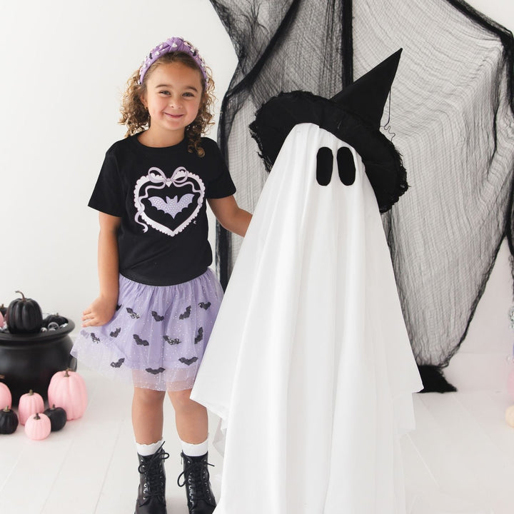 Sequin Bat Halloween Tutu Skirt