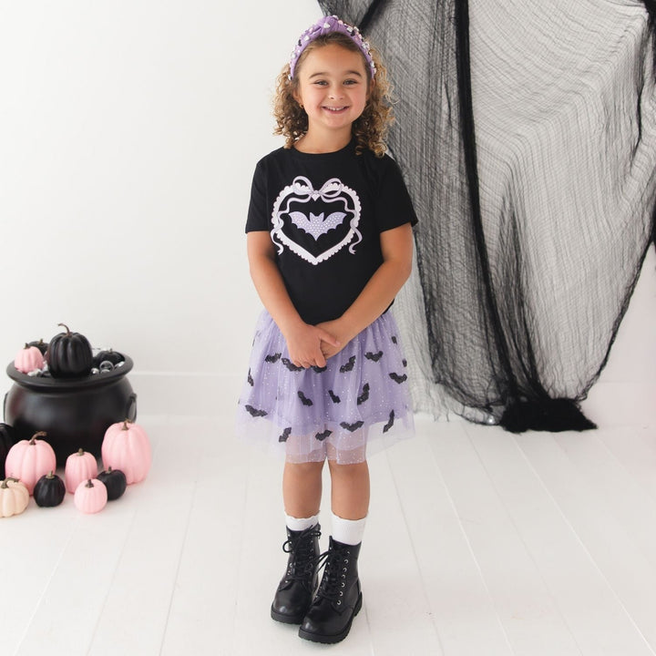 Sequin Bat Halloween Tutu Skirt