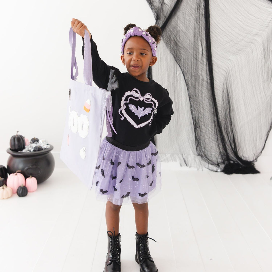 Boo Trick or Treat Patch Halloween Tote