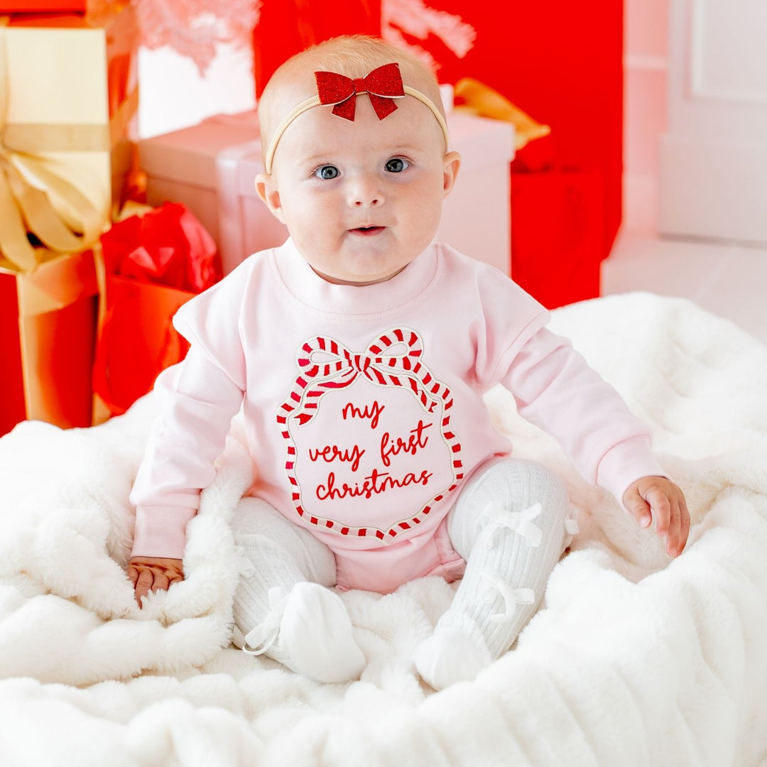 Ruby Sparkle Bow Baby Headband