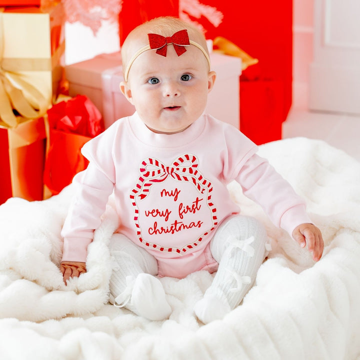 Ruby Sparkle Bow Baby Headband