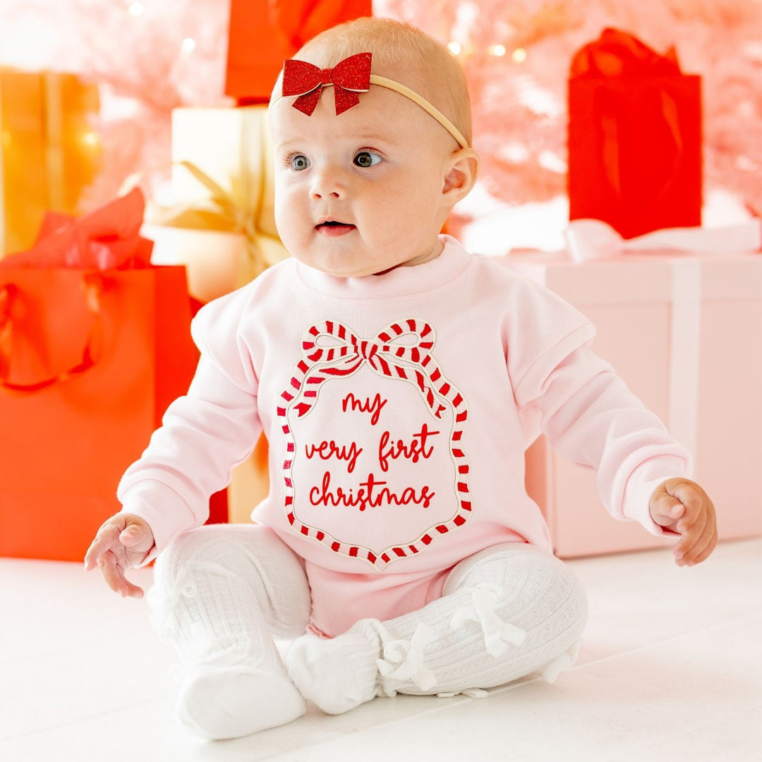 Ruby Sparkle Bow Baby Headband