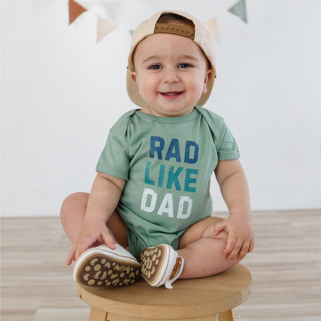 Rad Like Dad Short Sleeve Bodysuit - Sage