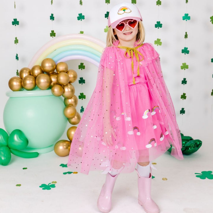 Magical Rainbow Short Sleeve Tutu Dress