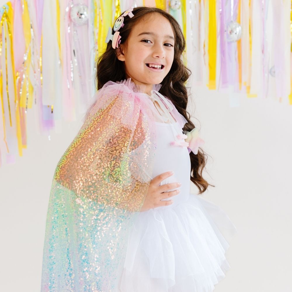 Rainbow Sequin Cape