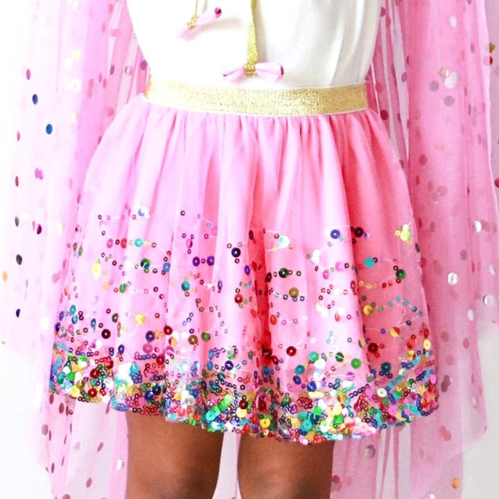 Rainbow Star Fairy Wing & Confetti Tutu Set