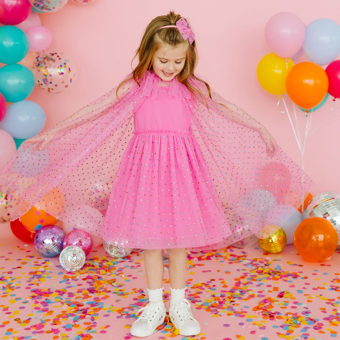 Raspberry Rhinestone Cape