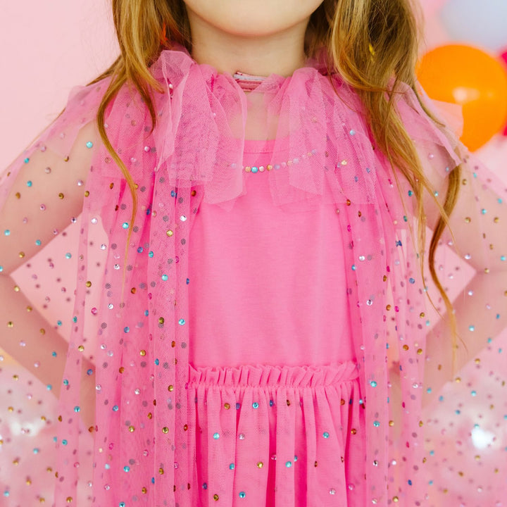 Raspberry Rhinestone Cape