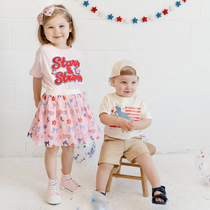 All American Dino Short Sleeve T-Shirt - Natural