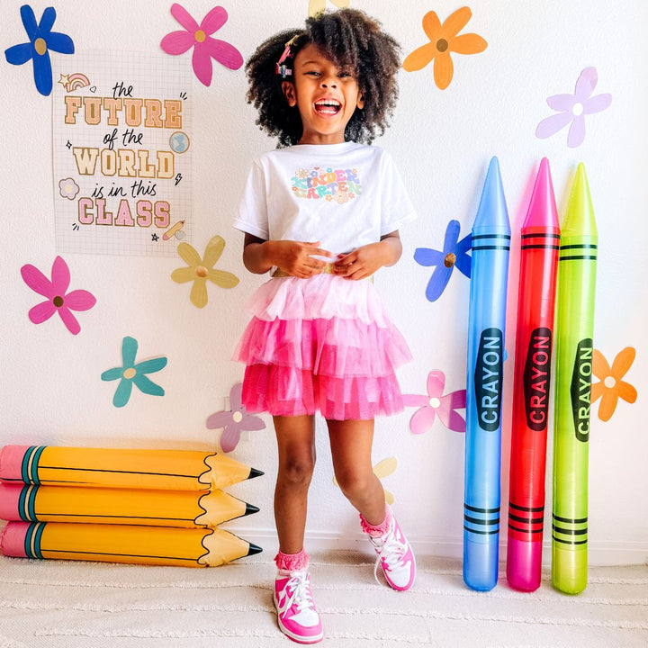 Kindergarten Retro Short Sleeve T-Shirt - White