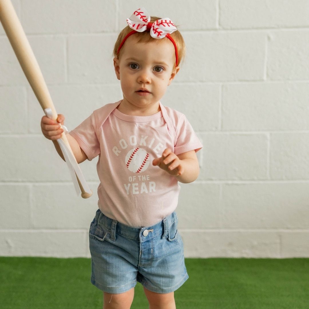 Rookie of the Year Short Sleeve Bodysuit - Ballet