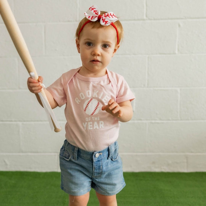 Rookie of the Year Short Sleeve Bodysuit - Ballet