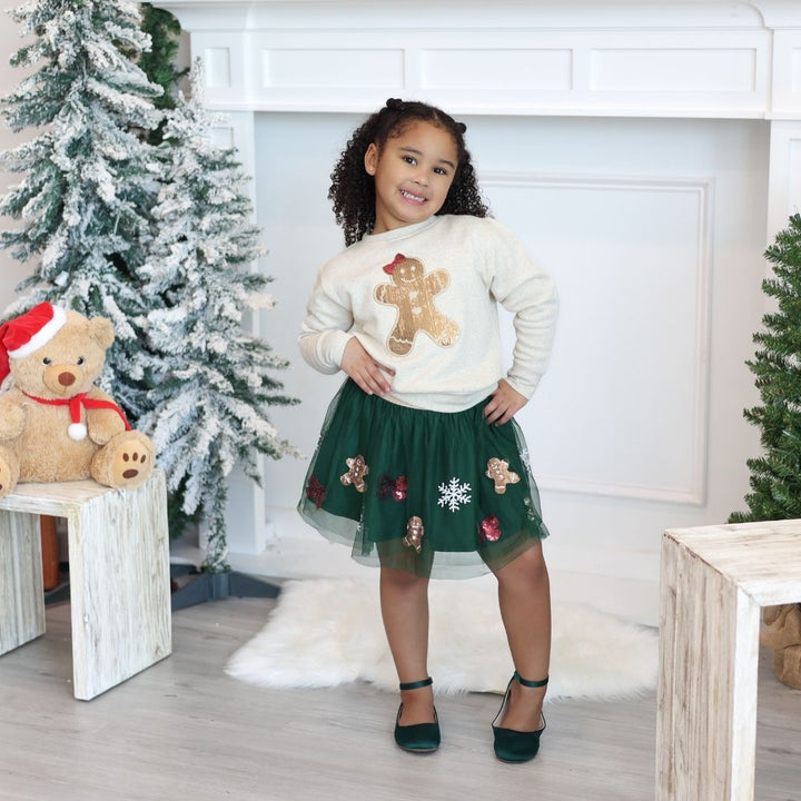 Gingerbread Joy Sequin Christmas Tutu