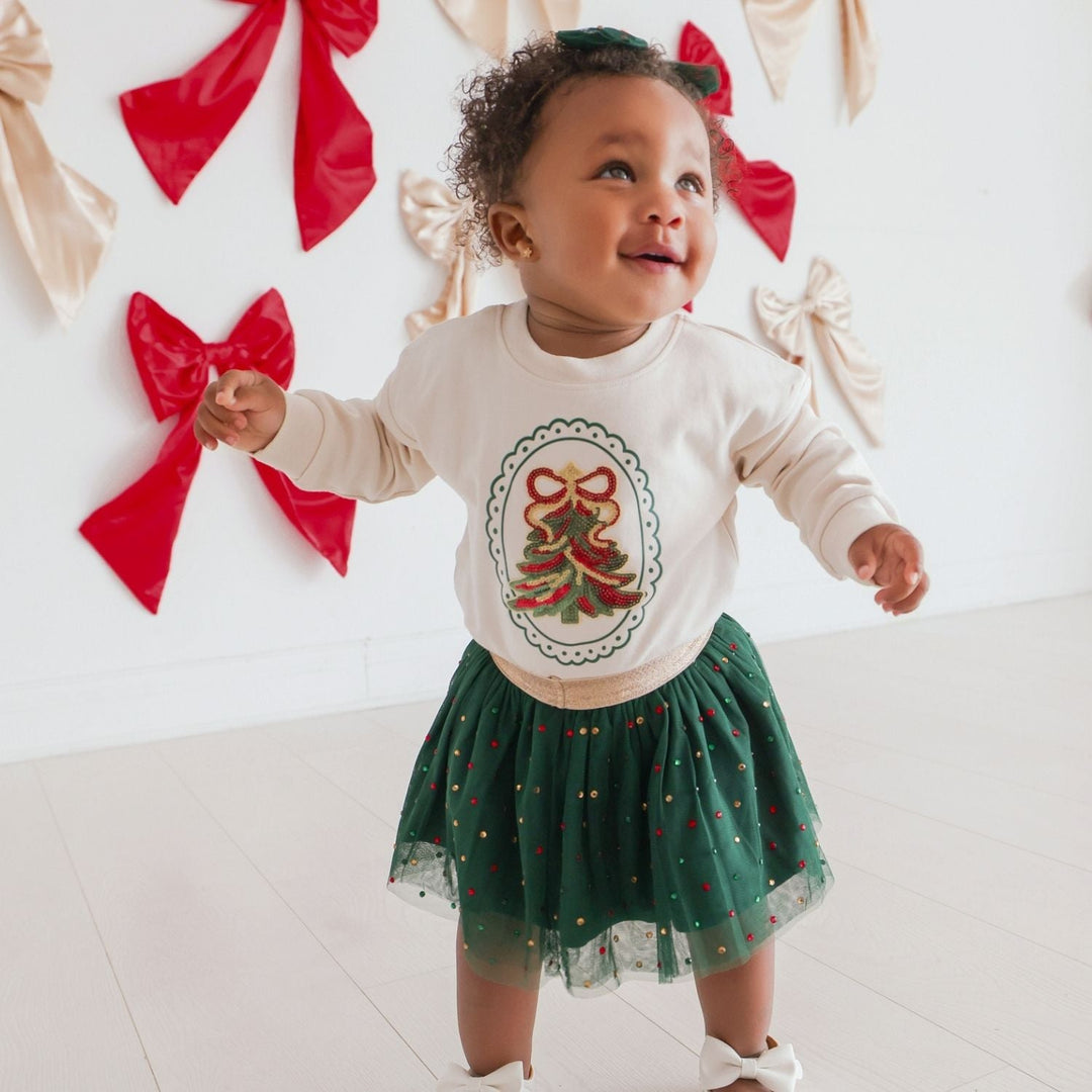 Emerald Rhinestone Christmas Tutu Skirt