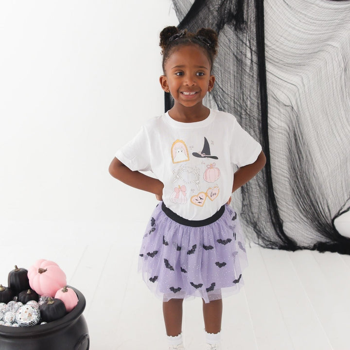 Sequin Bat Halloween Tutu Skirt