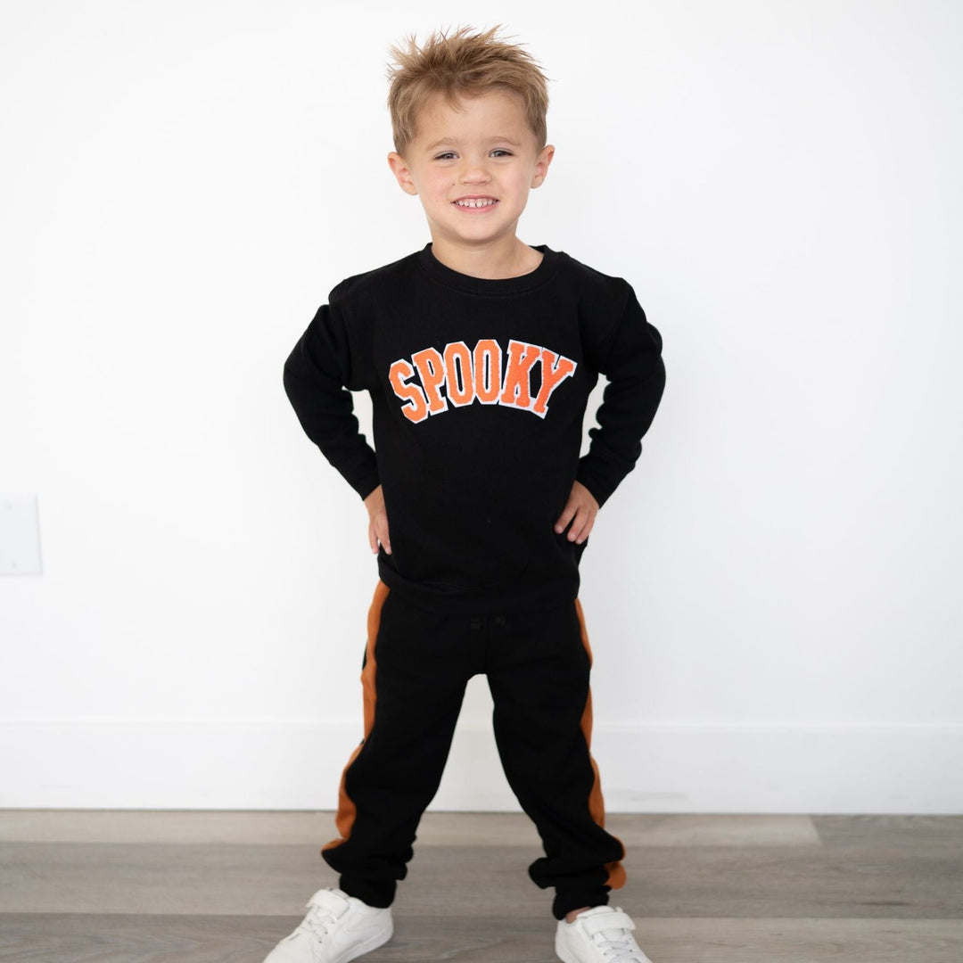 Spooky Orange Patch Halloween Sweatshirt