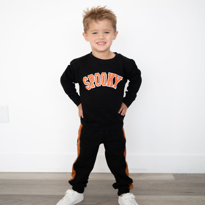 Spooky Orange Patch Halloween Sweatshirt