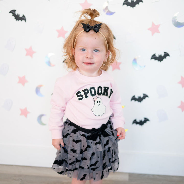 Spooky Patch Halloween Long Sleeve Romper