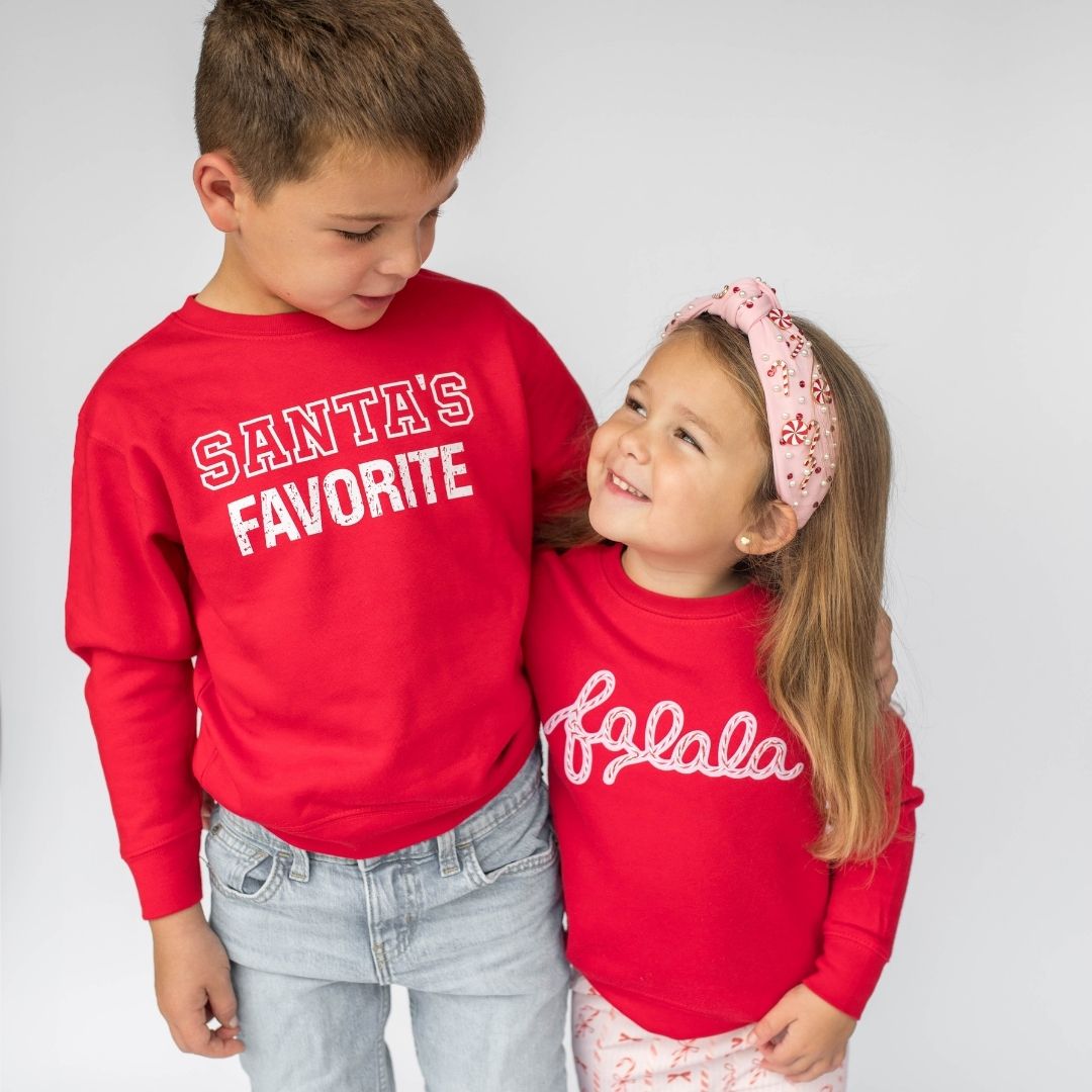 Santa's Favorite Christmas Sweatshirt - Red