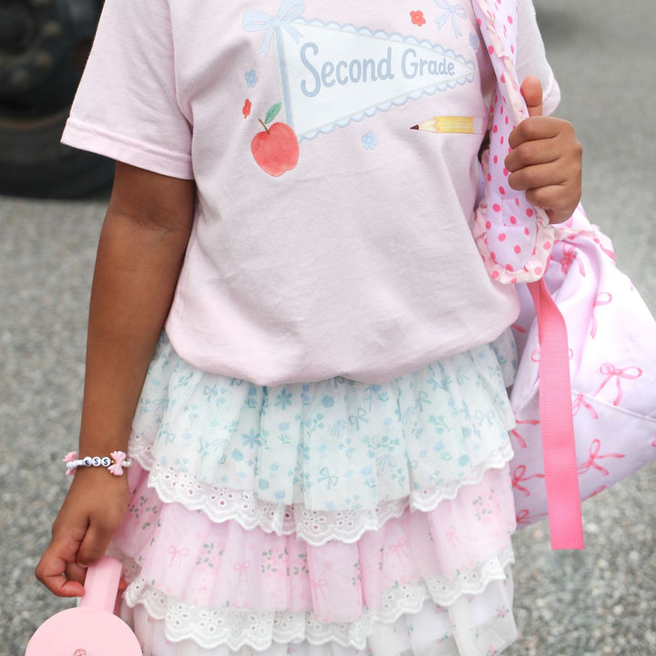Second Grade Bow Pennant Short Sleeve T-Shirt