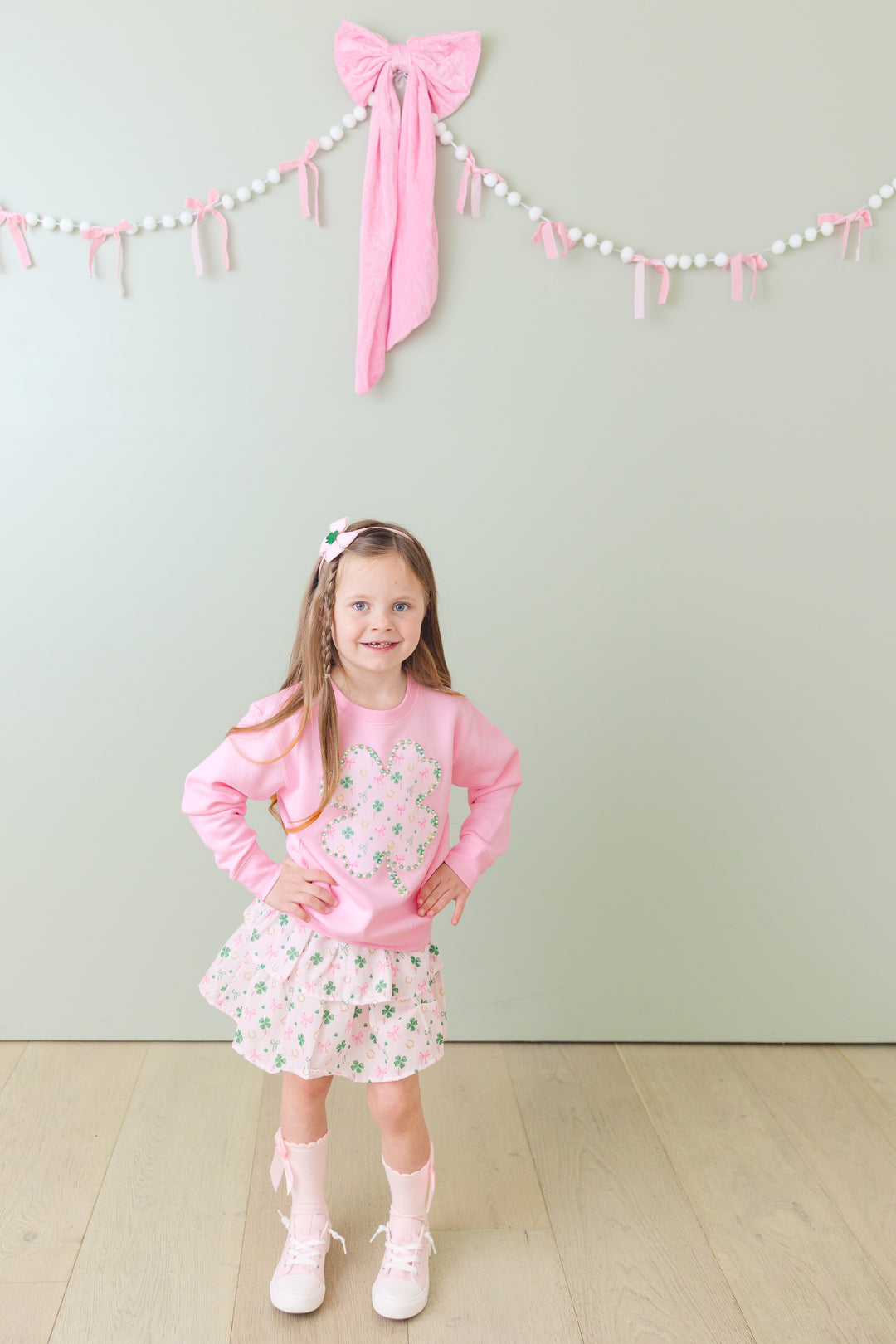 Ditsy Shamrock St. Patrick's Day Skort