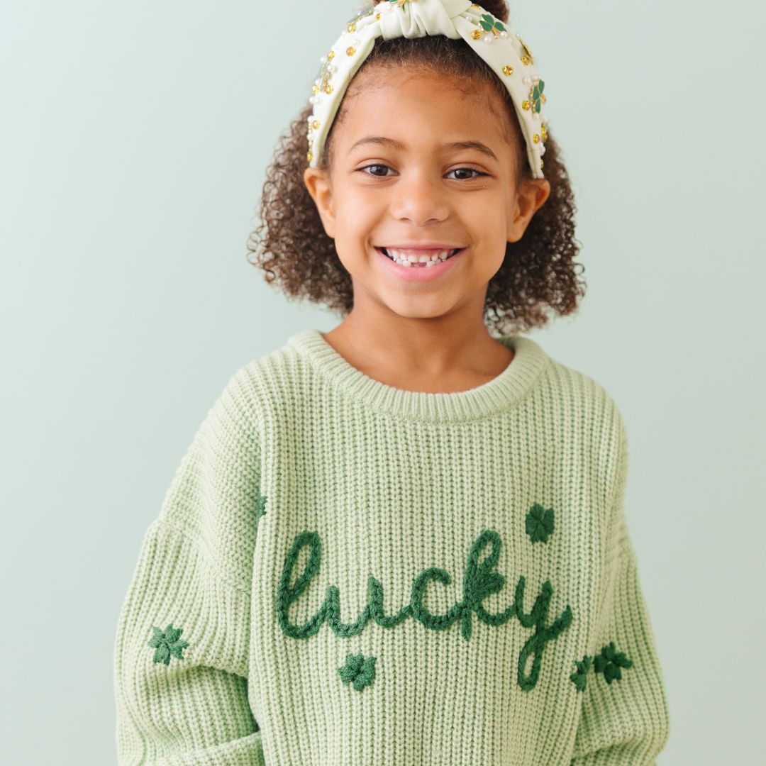 Lucky Shamrock St. Patrick's Day Knit Sweater