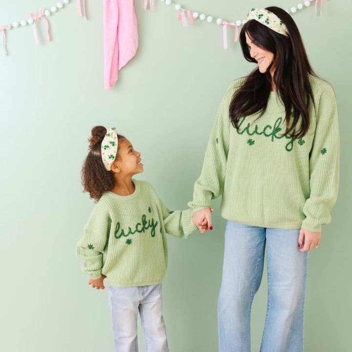 Lucky Shamrock St. Patrick's Day Knit Sweater