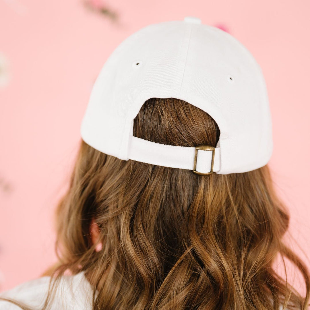 Sky Blue Floral Bow Patch Baseball Hat