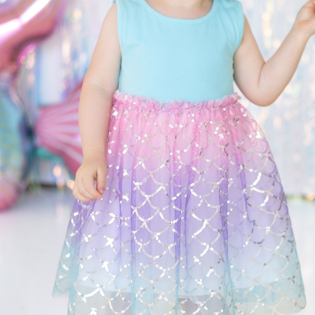 Sweet Wink Toddler Girls Sparkling Mermaid Dress