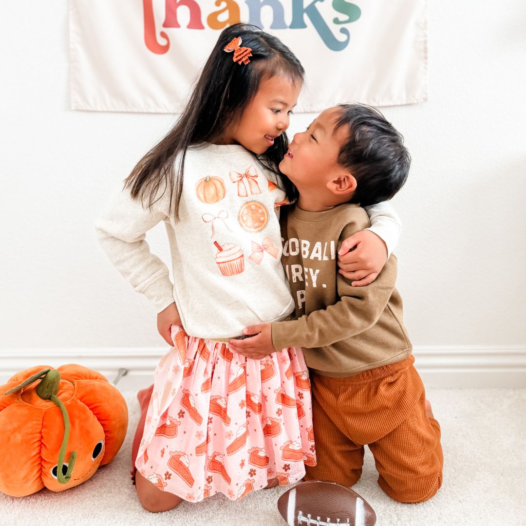 Thankful Cutie Thanksgiving Sweatshirt - Natural