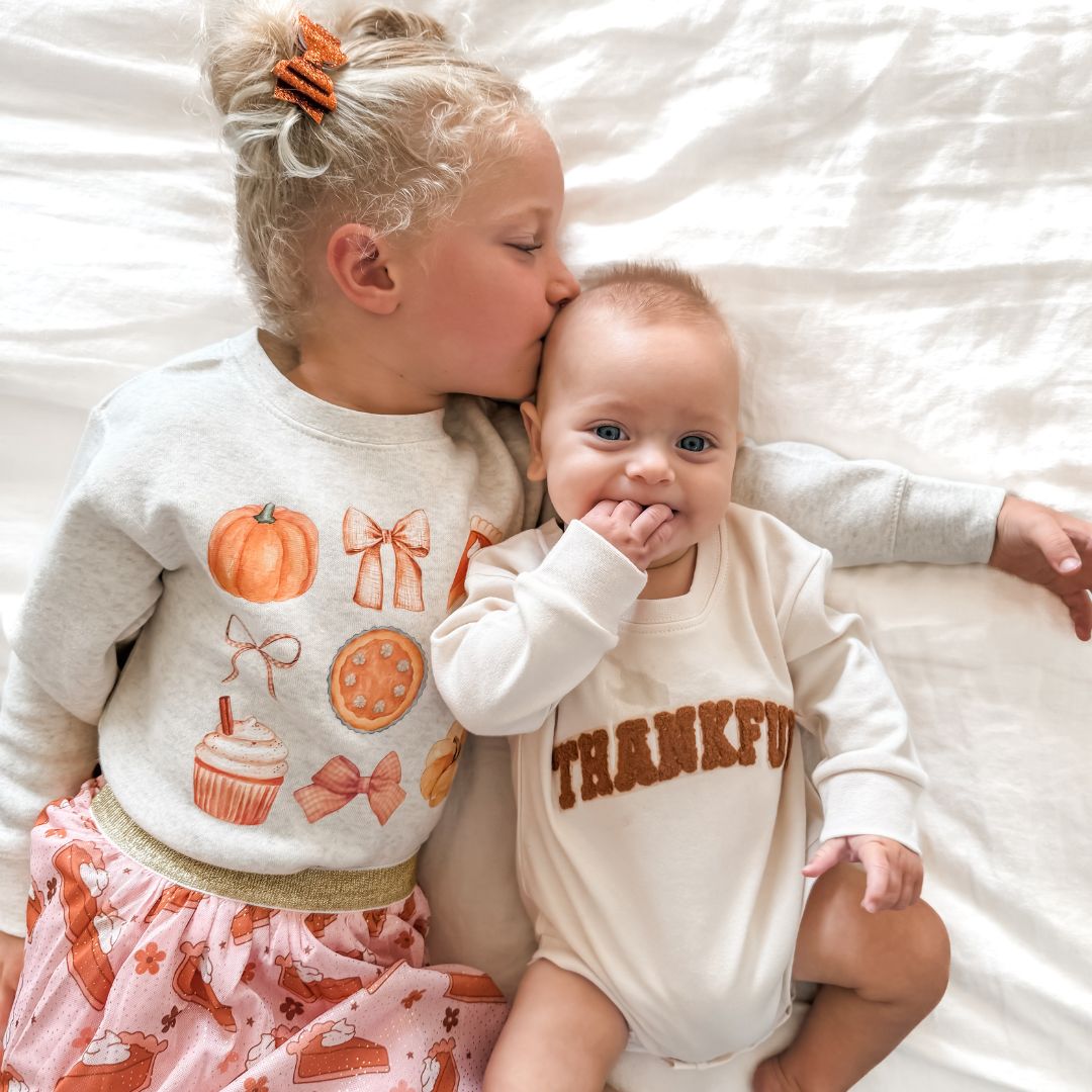 Thankful Cutie Thanksgiving Sweatshirt - Natural