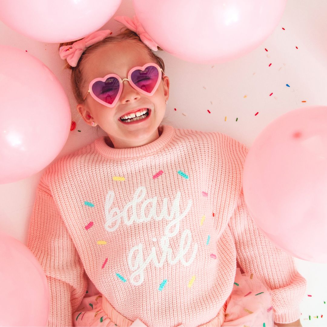 Birthday Girl Sprinkle Knit Sweater