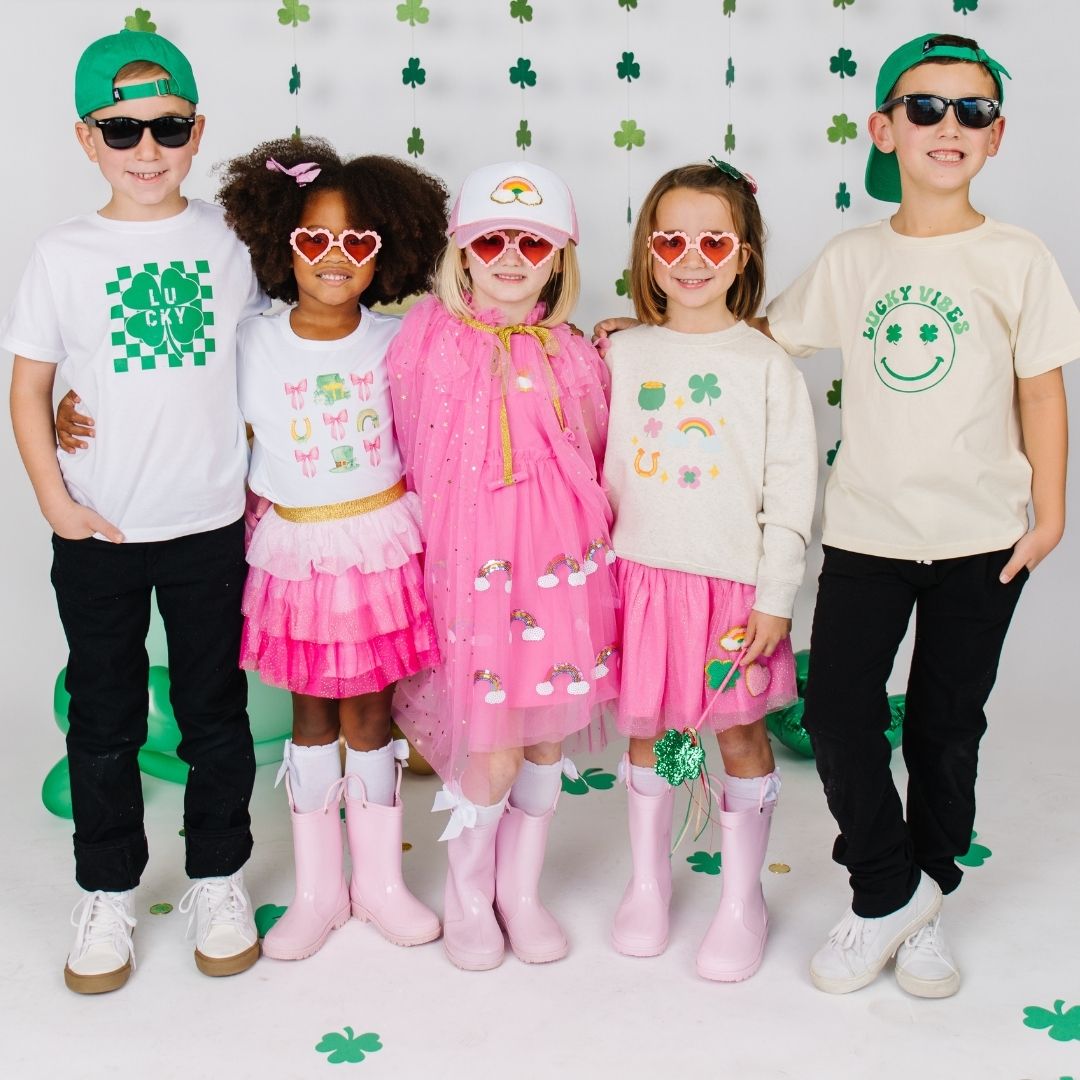Lucky Vibes St. Patrick's Day Short Sleeve T-Shirt - Natural