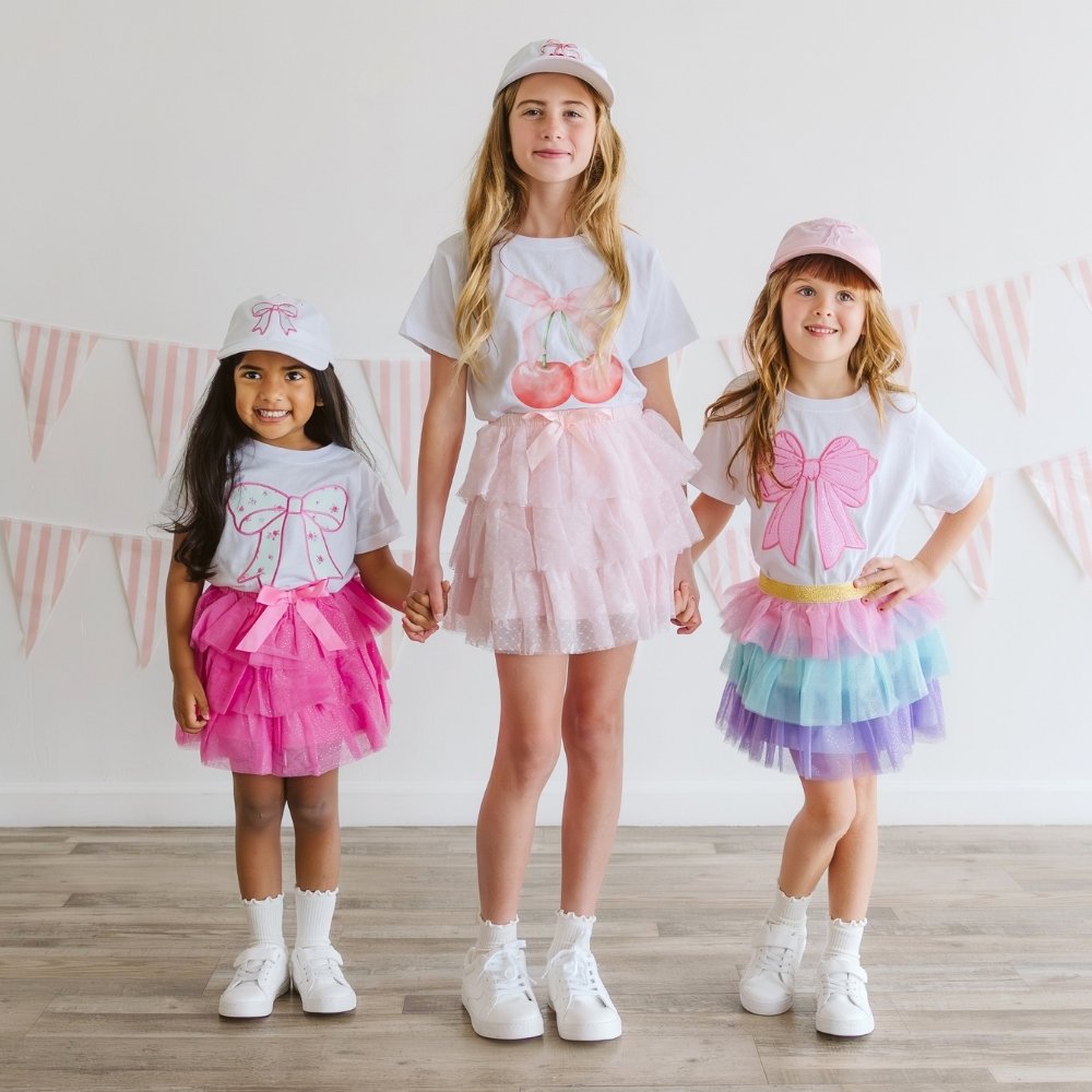 Bow Lace Tiered Tutu Skirt