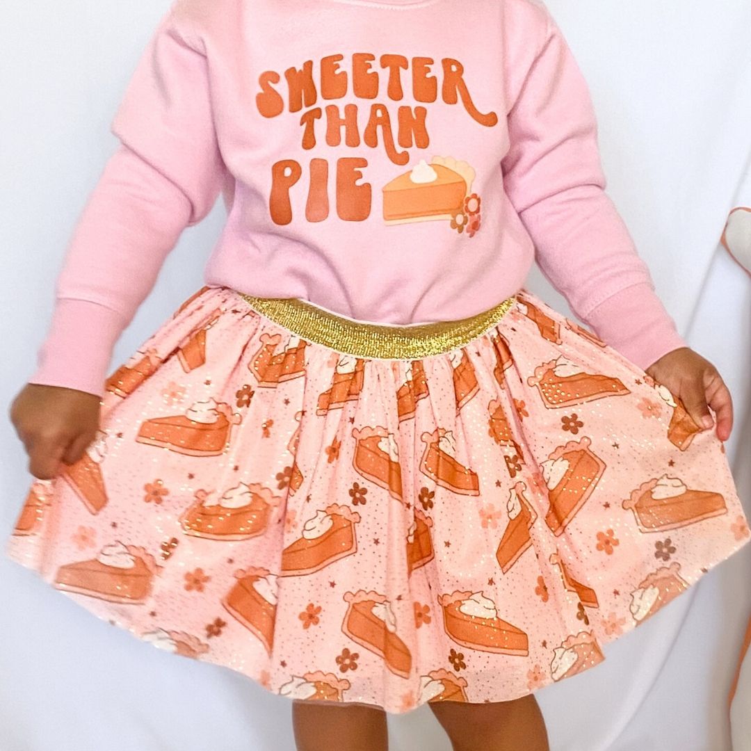 Sweeter Than Pie Thanksgiving Sweatshirt - Pink