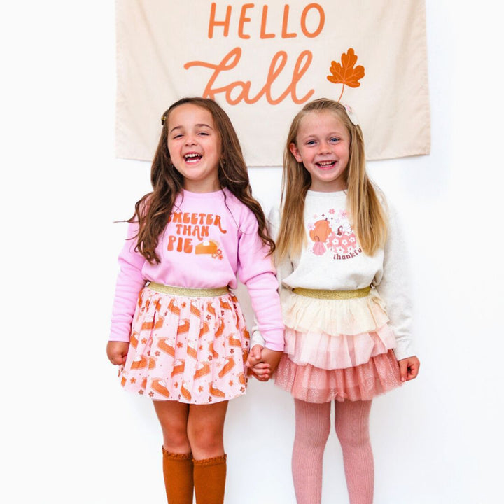 Sweeter Than Pie Thanksgiving Sweatshirt - Pink