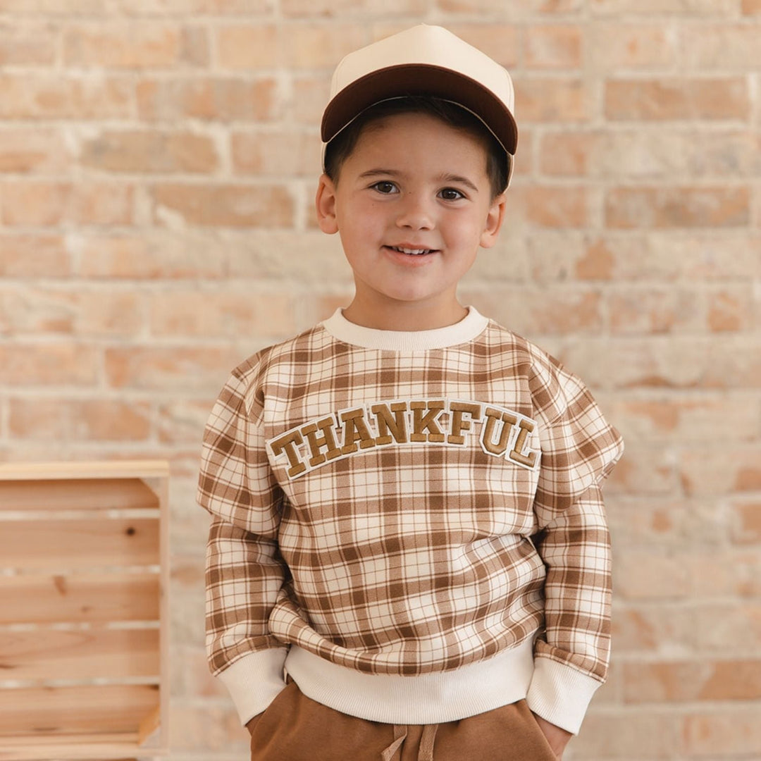 Thankful Patch Thanksgiving Sweatshirt