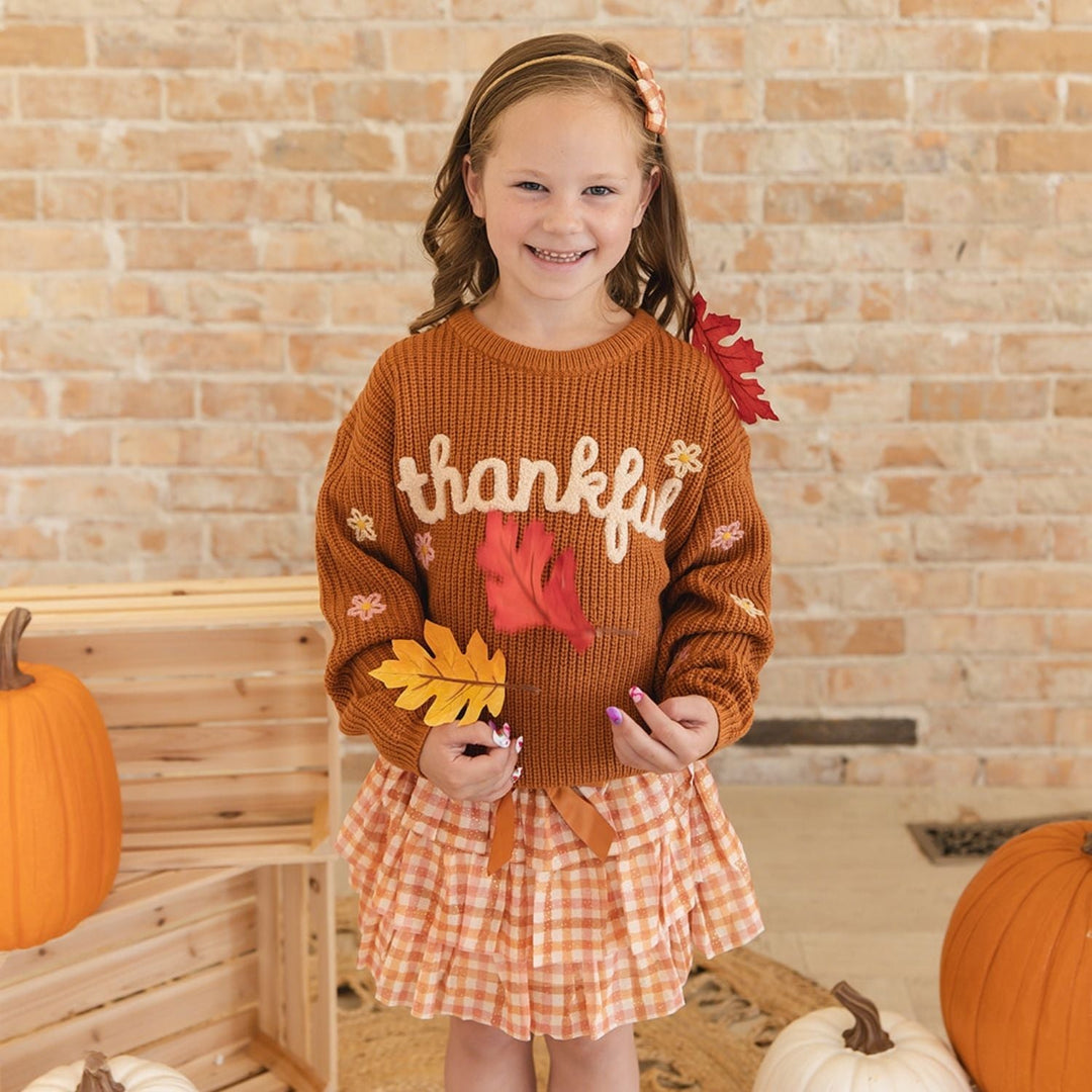 Cinnamon Plaid Tiered Tutu Skirt