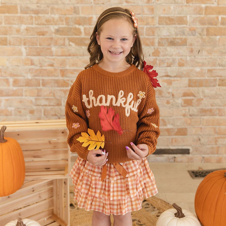 Cinnamon Plaid Tiered Tutu Skirt